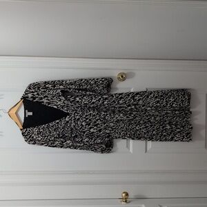 H&M Black and White Midi Dress